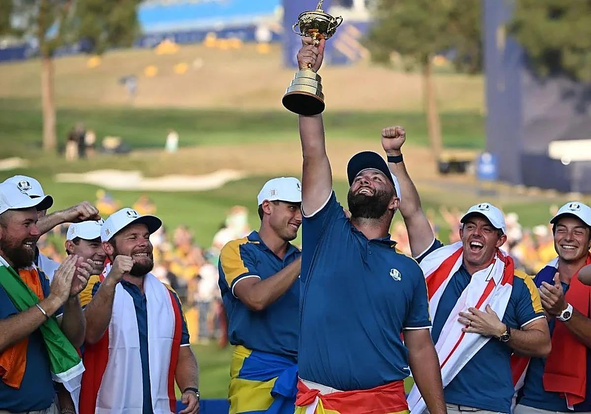Jon Rahm condujo a Europa al título hace dos años en Roma.