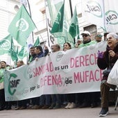 Concentración convocada por CSIF frente al ministerio de Hacienda en defensa de Muface en febrero