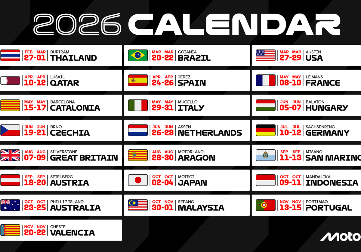 MotoGP Unveils 2026 Calendar