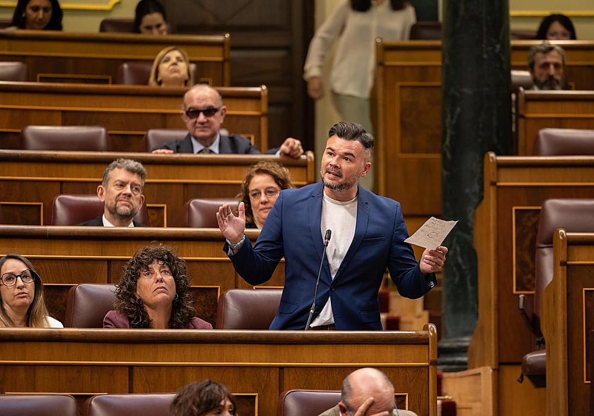 El portavoz de ERC en el Congreso, Gabriel Rufián.