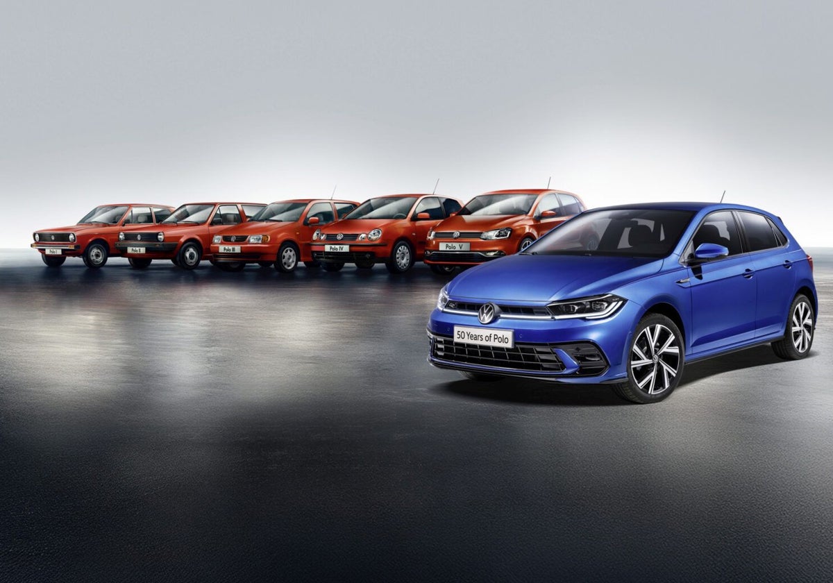 The six generations of the VW Polo.