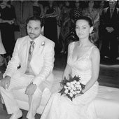 José Luis Ábalos y Carolina Perles en su boda, en una foto del sumario del 'caso Koldo'