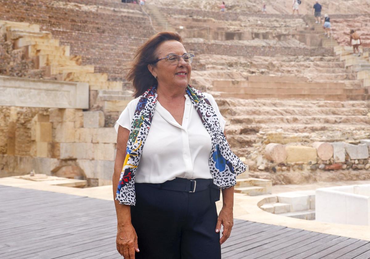Elena Ruiz Valderas, en el Teatro Romano de Cartagena.