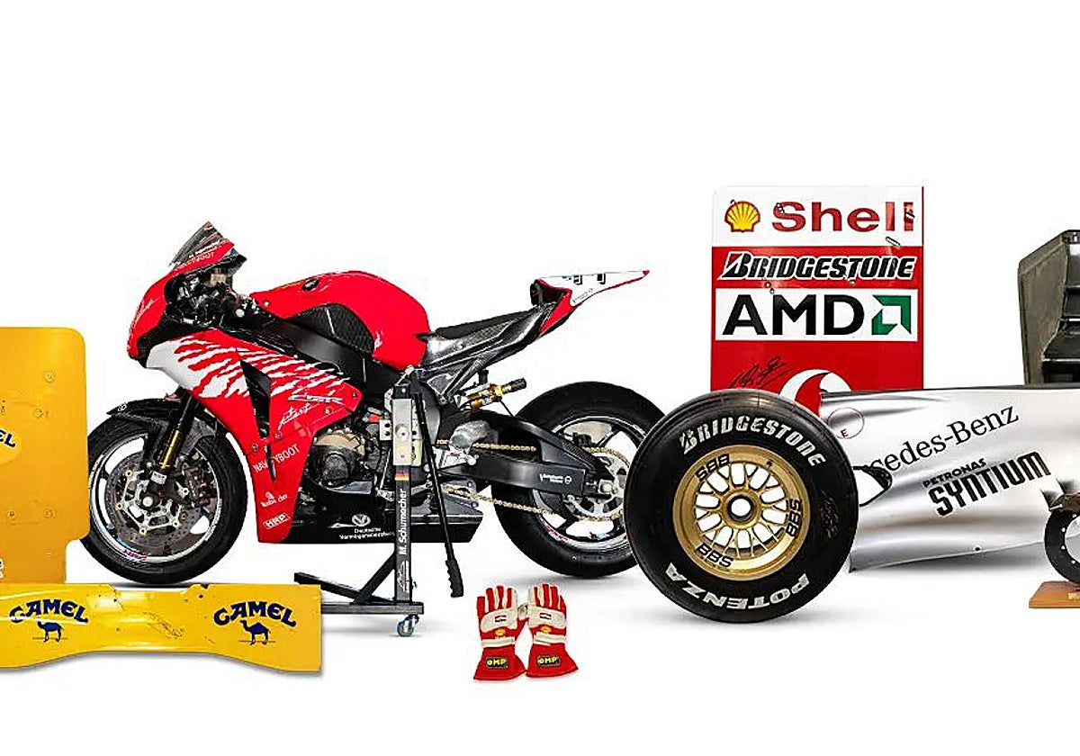 Objetos y recuerdos de los grandes pilotos de la Fórmula 1