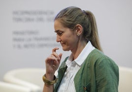 La vicepresidenta y ministra para la Transición Ecológica, Sara Aagesen, en la sede del Ministerio