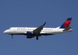 Un avión de la compañía Delta Air Lines, en pleno vuelo.