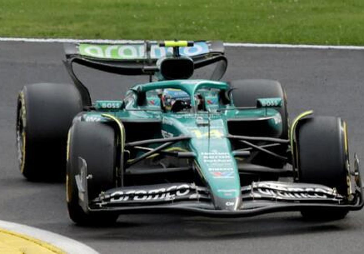 Alonso during the Hungarian Grand Prix practice sessions.