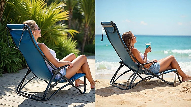Tumbonas plegables para relajarte en tu jardín o en la playa