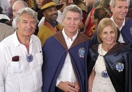 Alberto Núñez Feijóo en la feria del albariño de Cambados.