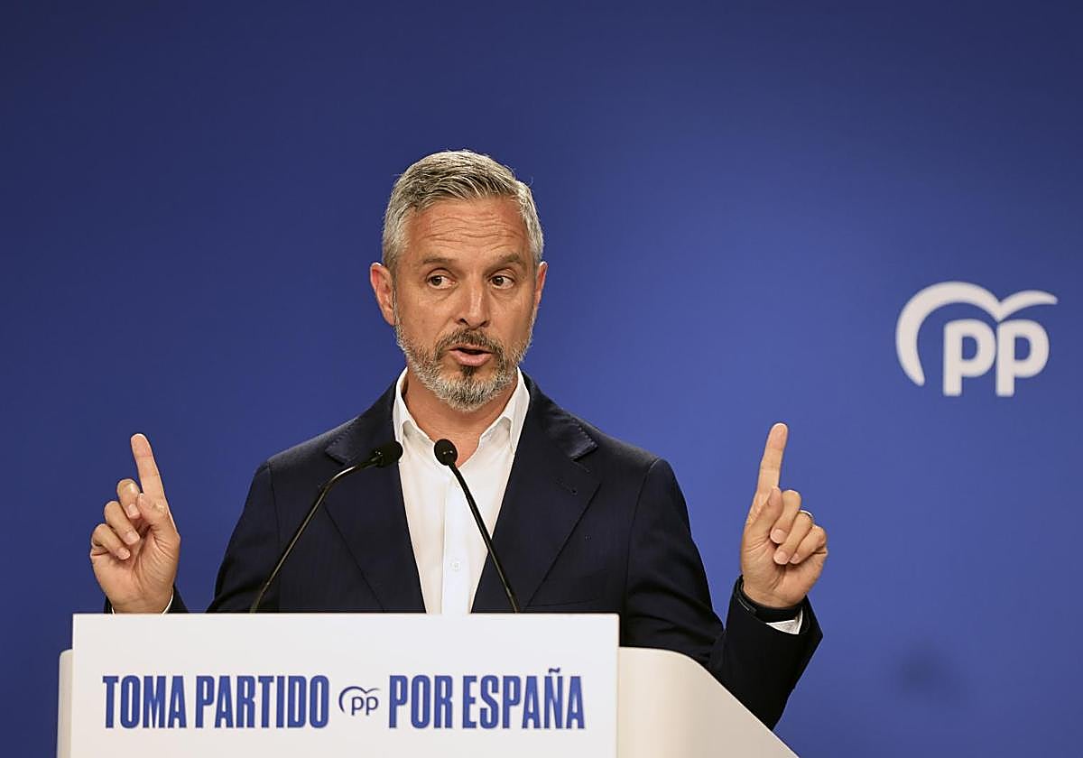 El vicesecretario económico del PP, Juan Bravo.