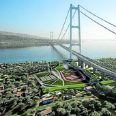 Proyección virtual de cómo será el puente sobre el estrecho de Mesina.