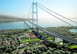 Proyección virtual de cómo será el puente sobre el estrecho de Mesina.