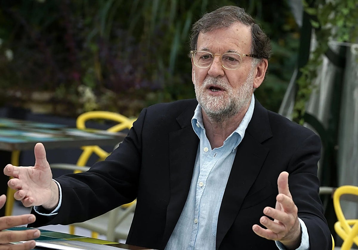 Mariano Rajoy este jueves en la presentación de su libro en los Cursos de La Granda