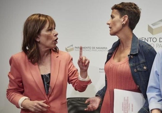 Uxúe Barkos y María Chivite en una imagen de archivo.