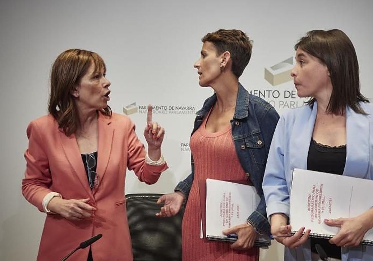 Uxúe Barkos y María Chivite en una imagen de archivo.