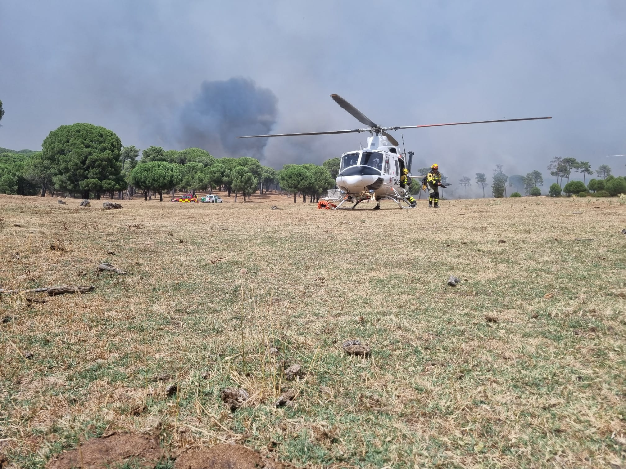 Um incêndio em Ávila mobiliza meia mídia e forças para parar os trens que se conectam com Madri