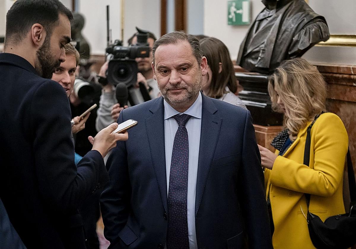 José Luis Ábalos, el 21 de febrero de 2024, tras afirmar ante los periodistas que se acababa de enterar de la detención de Koldo