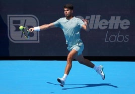 Alcaraz, durante el Masters 1.000.