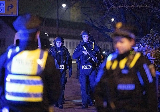 Agentes de las fuerzas de seguridad alemanas, en una imagen de archivo.