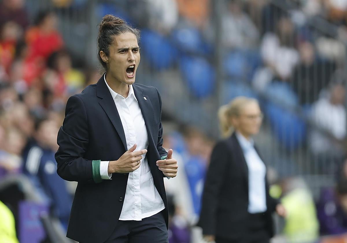 Montse Tomé, durante la final de la Eurocopa.