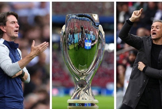 Thomas Frank y Luis Enrique, técnicos del Tottenham y el PSG, compiten por la Supercopa.
