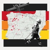 Sigue el mapa de los incendios activos: más de 400.000 hectáreas arrasadas en 2025
