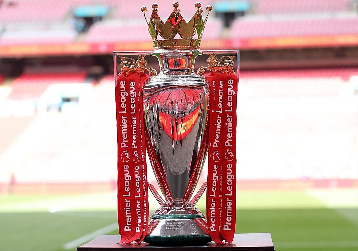 Trofeo de la Premier League inglesa.