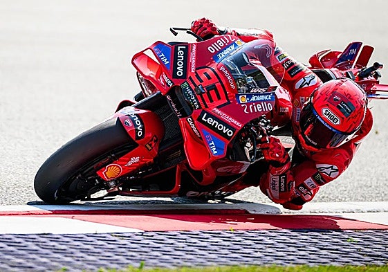 Marc Márquez, durante los entrenamientos en el Gran Premio de Austria.