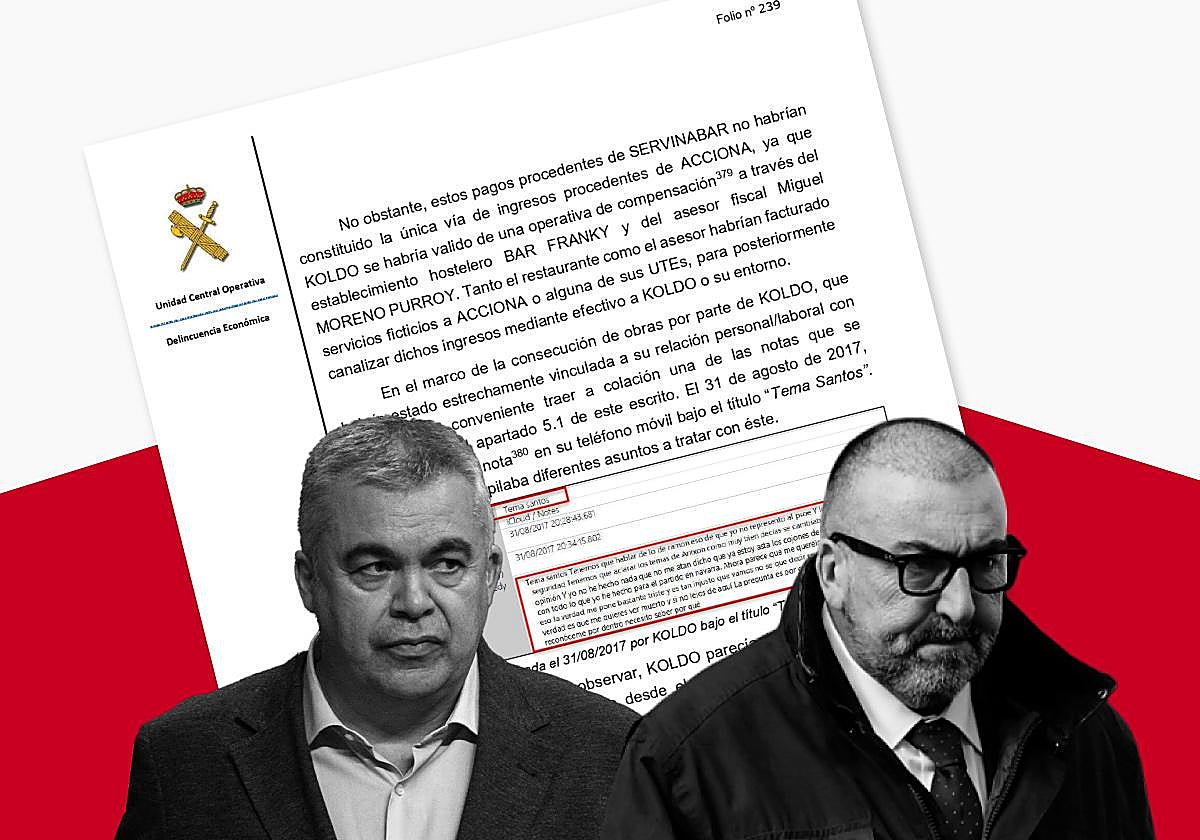 La nota de Koldo sobre el PSOE y Antxon Alonso acerca de temas a tratar con Cerdán, recogida ya en el sumario del Supremo.