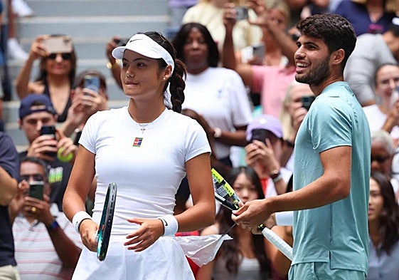 Carlos Alcaraz y Emma Raducanu.