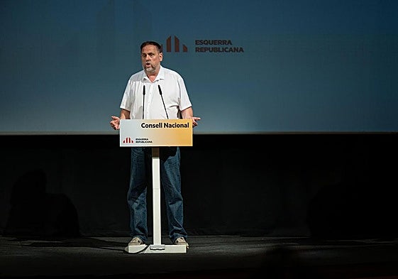 Intervencion de Oriol Junqueras, presidente de ERC, en el consejo nacional de su partido en junio