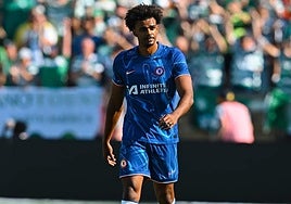 Renato Veiga, durante un partido con el Chelsea