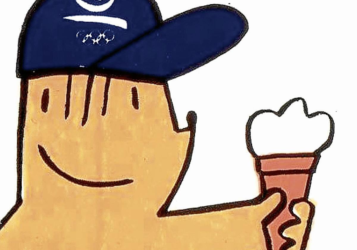 Fresquito. Cobi comía helado de cucurucho, no el que reproducía sus facciones.