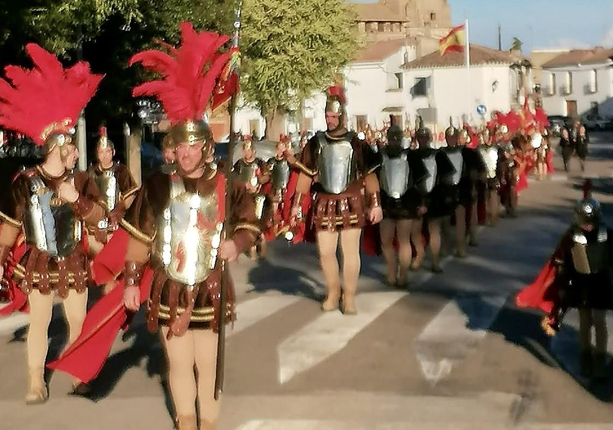 Imagen de un desfile de la Centuria Romana en Villahermosa.