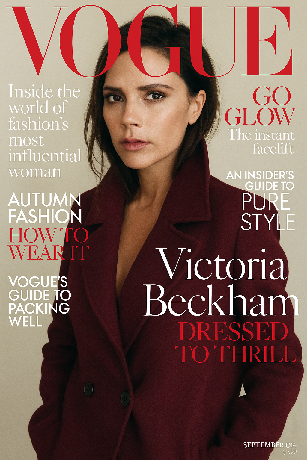 Victoria Beckham en la portada de Vogue Estados Unidos.