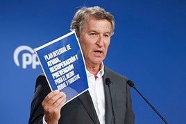 Alberto Núñez Feijóo comparece este lunes tras la reunión del comité de dirección del PP.