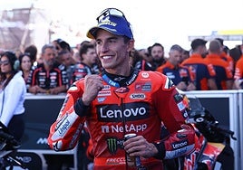 Marc Márquez, tras su victoria en Hungría.