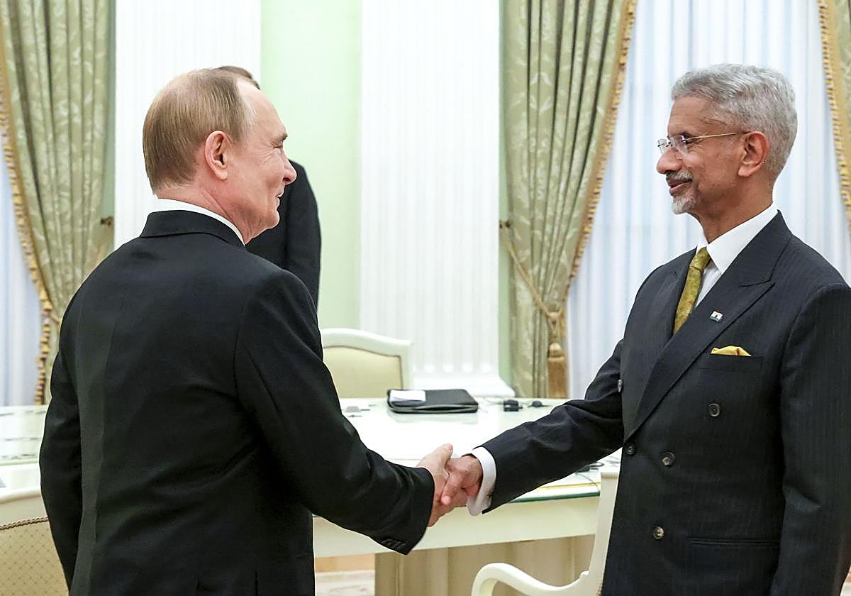 El presidente de Rusia, Vladímir Putin, se reunió la semana pasada con el canciller indio Subrahmanyam Jaishankar, en un contexto marcado por nuevas tensiones con EEUU por la compra de crudo ruso.