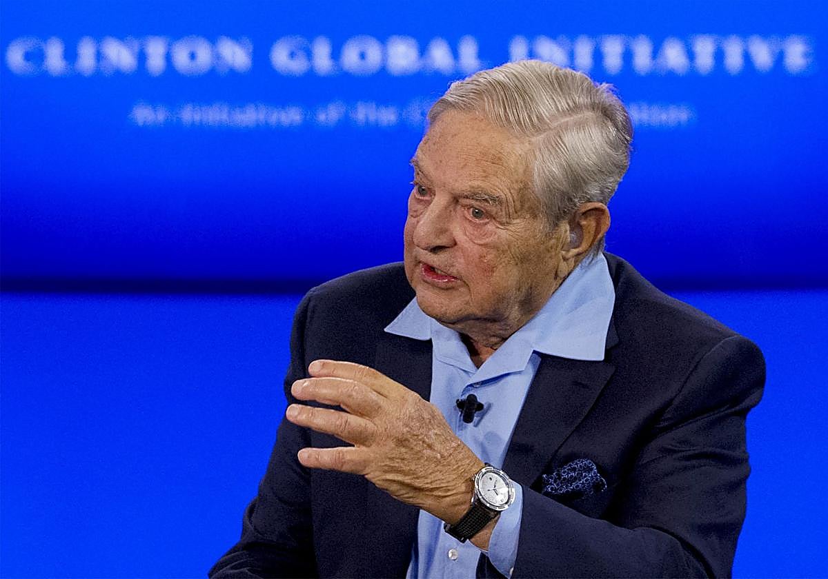 George Soros durante una comparecencia pública.