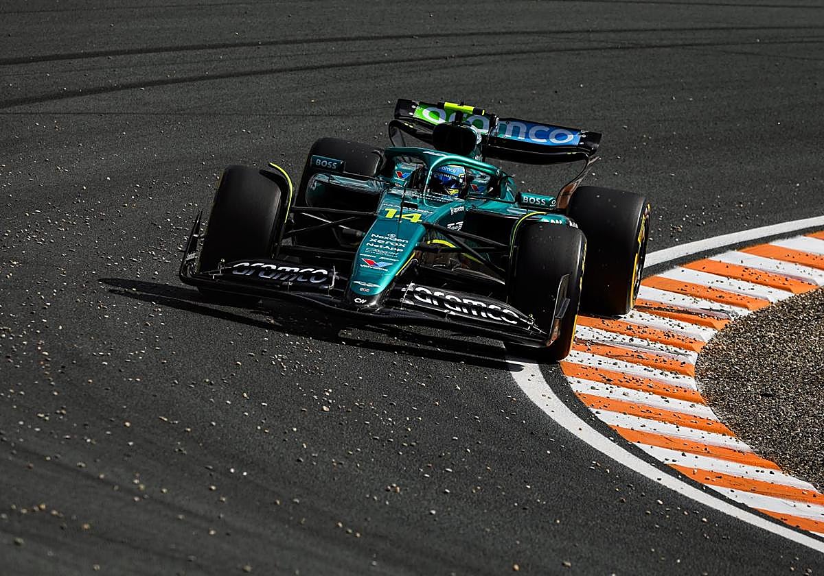 Fernando Alonso, durante los entrenamientos del GP de los Países Bajos.