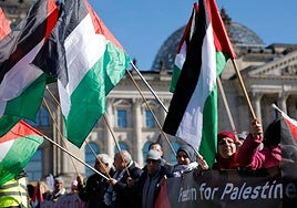 Una manifestación propalestina en Berlín.