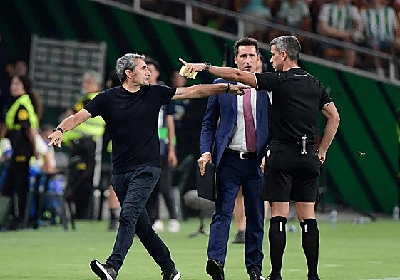 Ernesto Valverde expulsado en La Cartuja