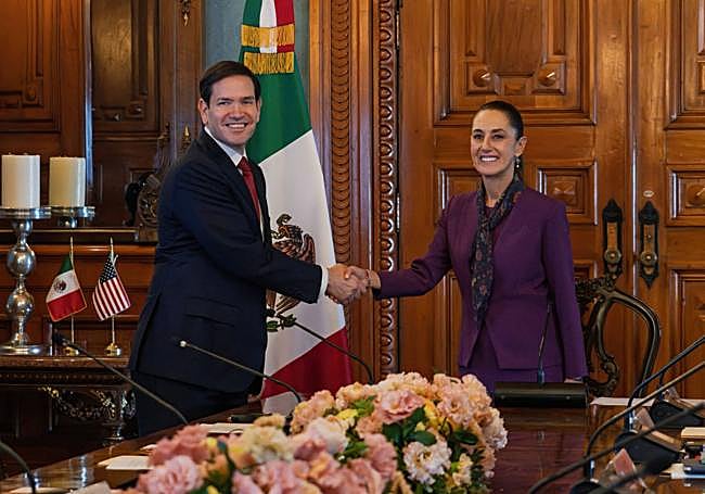 Marco Rubio visita estos días Latinoamérica y el miércoles se reunió con la presidenta mexicana, Claudia Sheinbaum.