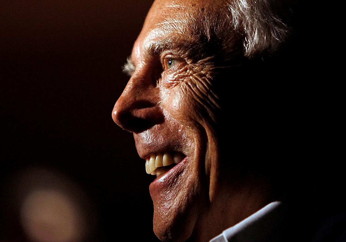 El diseñador italiano Giorgio Armani en Milán 2008.