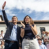 Alberto Núñez Feijóo y Isabel Díaz Ayuso, este viernes en el municipio madrileño de Arganda del Rey.