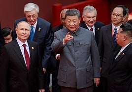 Vladímir Putin, Xi Jinping y Kim Jong-unen Pekín