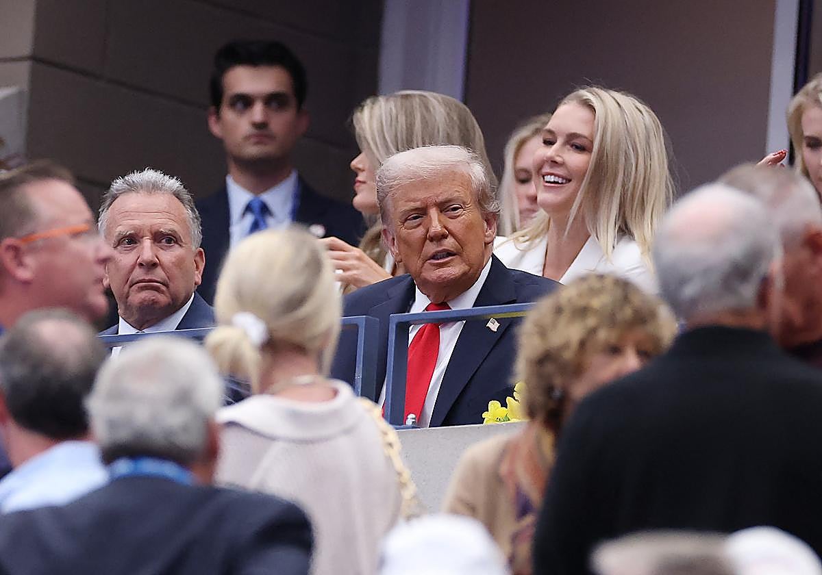Donald Trump asistió ayer a la final de US Open.