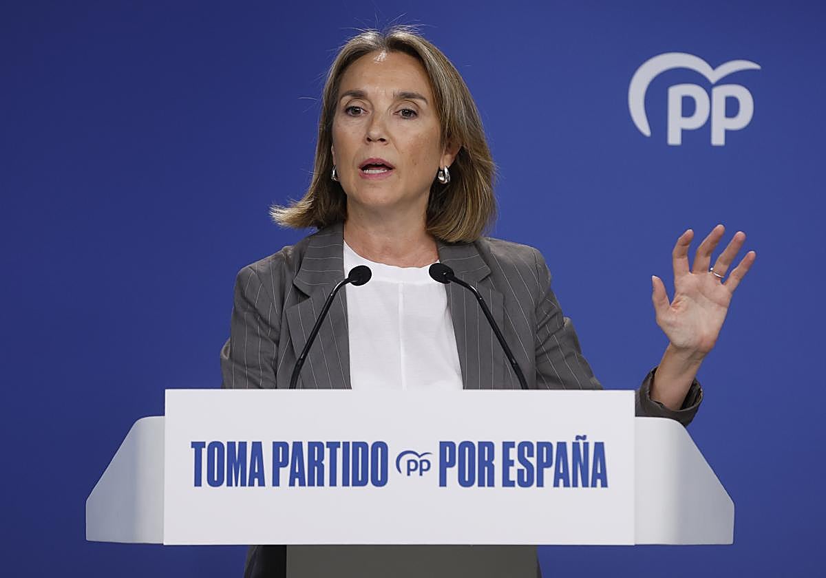 La vicesecretaria de Regeneración Institucional del PP, Cuca Gamarra.