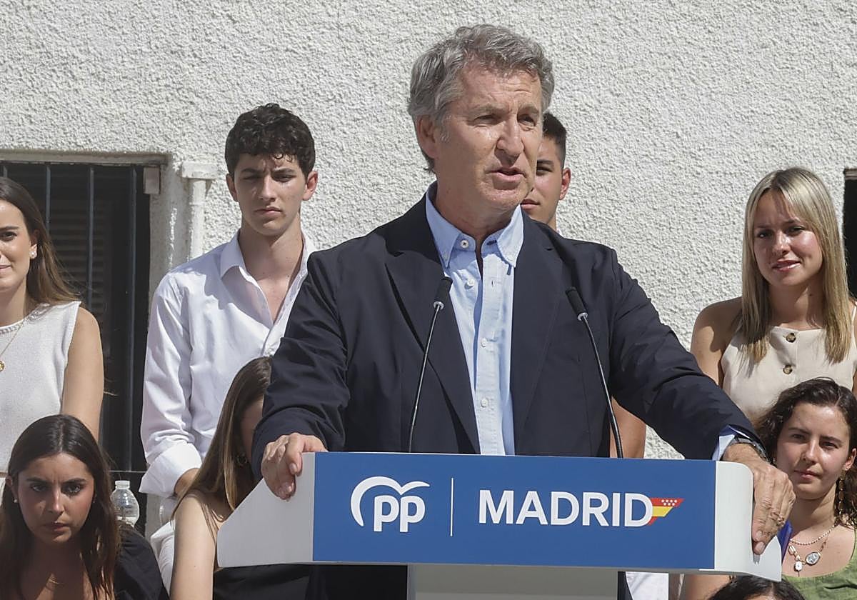 El líder del PP, Alberto Núñez Feijóo.