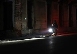 Imagen de archivo de un apagón sin relación con la información.